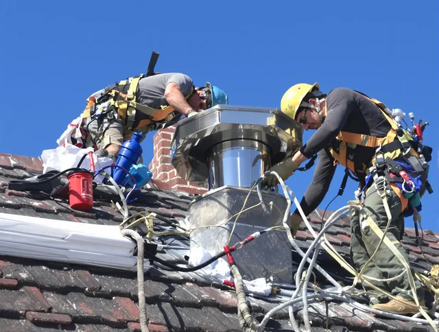 Protective chimney cap installed by Davie Chimney Sweep in Davie, FL