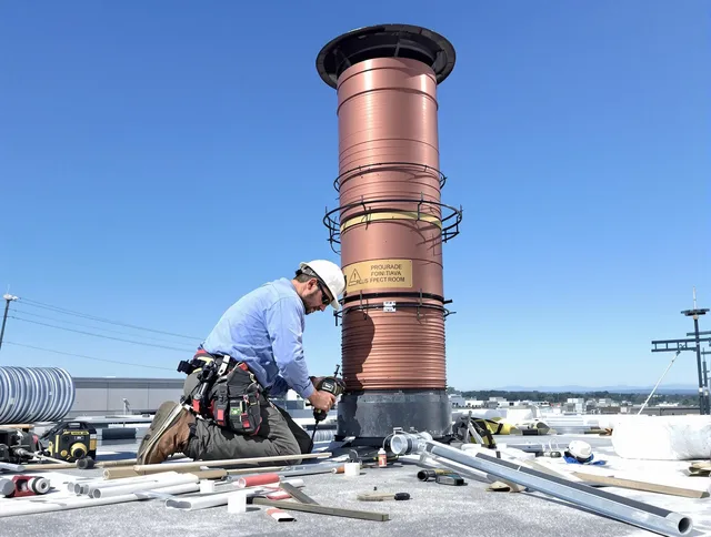 Installed chimney liner by Davie Chimney Sweep in Davie, FL