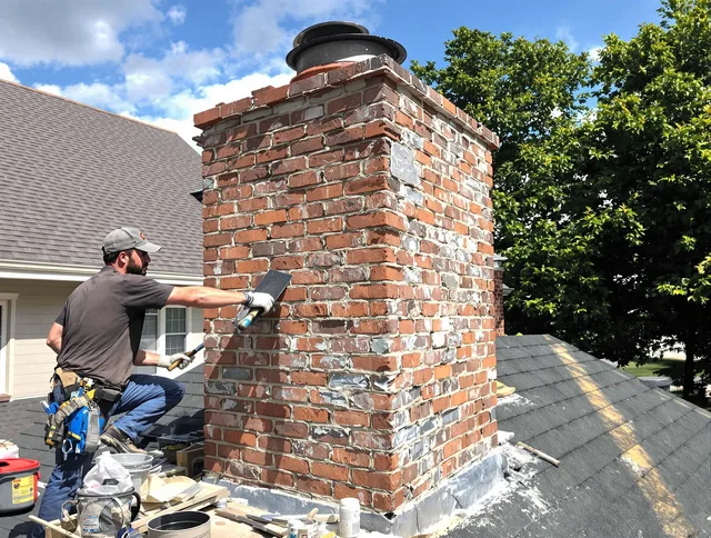 Completed chimney rebuild by Davie Chimney Sweep in Davie, FL