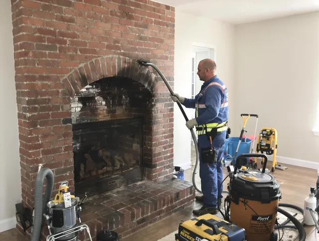 Davie Chimney Sweep expert performing detailed chimney sweep in Davie, FL