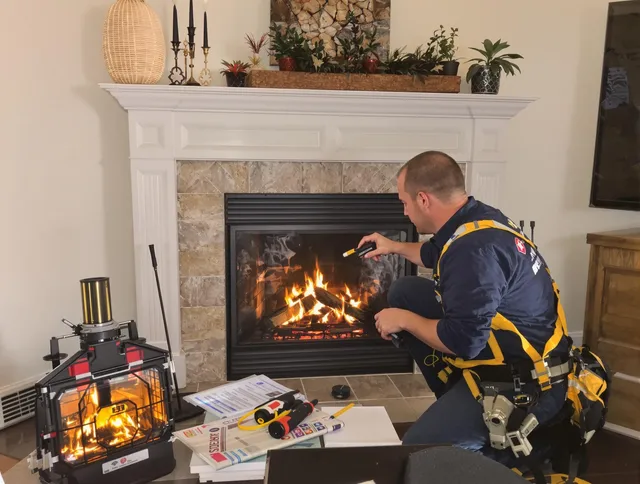 Safety-focused fireplace inspection by Davie Chimney Sweep in Davie, FL