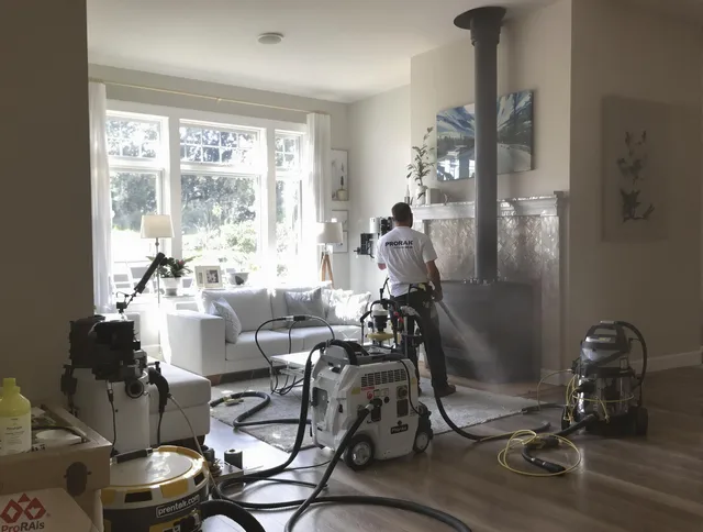 Soot removal service by Davie Chimney Sweep for a fireplace in Davie, FL